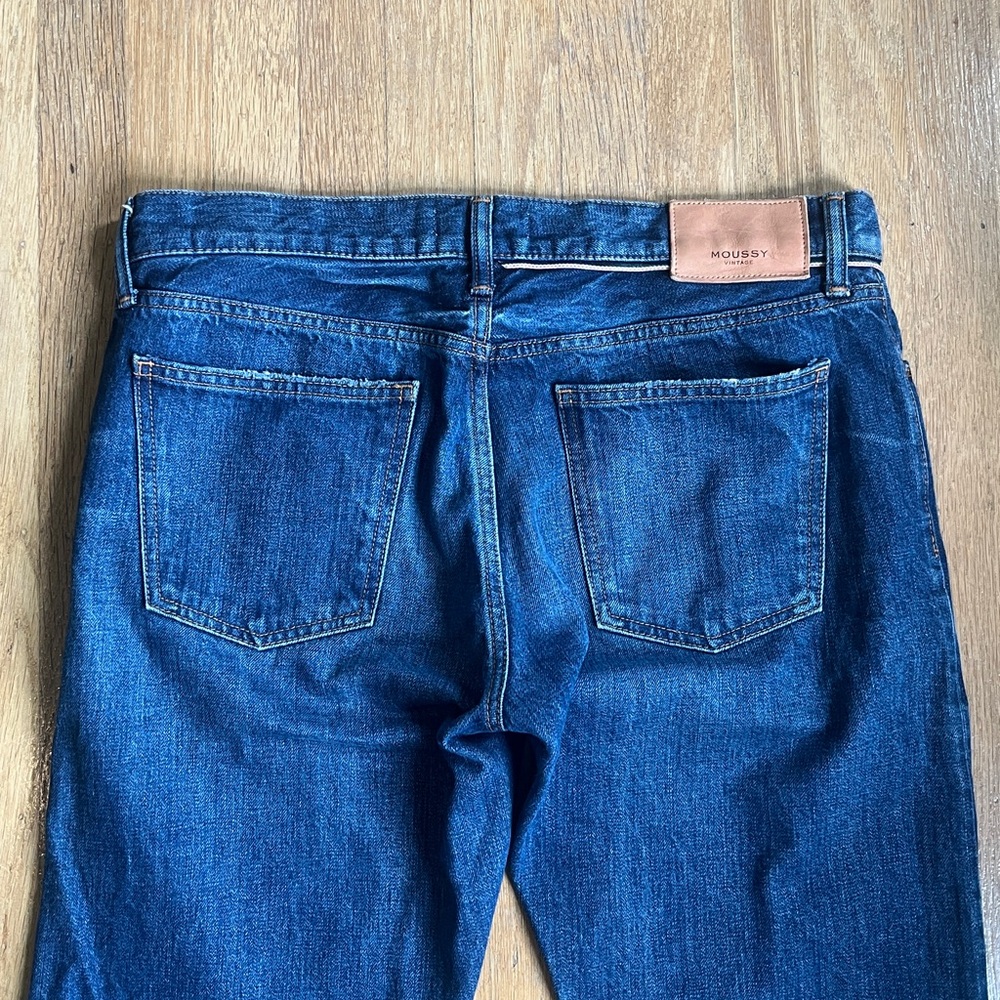 Moussy Vintage Wilbur mid rise straight cuffed jeans, 30 - Picture 4 of 5